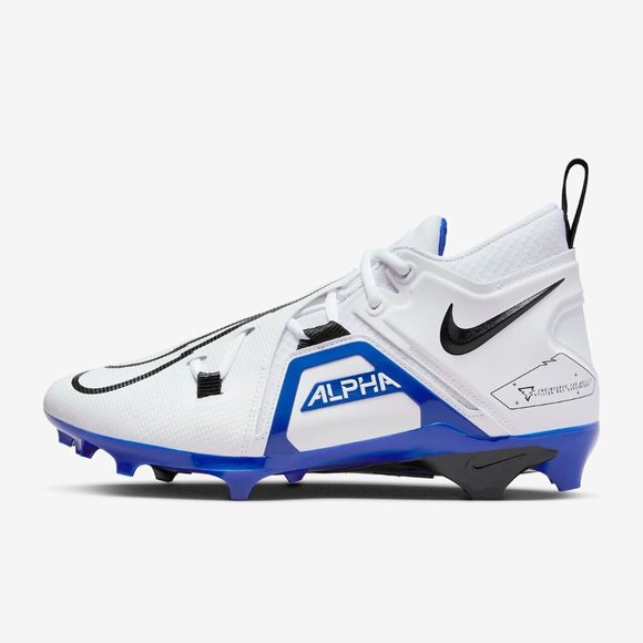 Nike Alpha Menace Pro 3 Mid Men Football Shoe White Blue CT6649-101 NEW Sz 10.5 main image 8